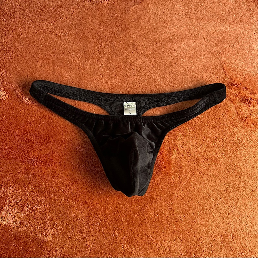 N2N Velvet Holiday Thong Black L